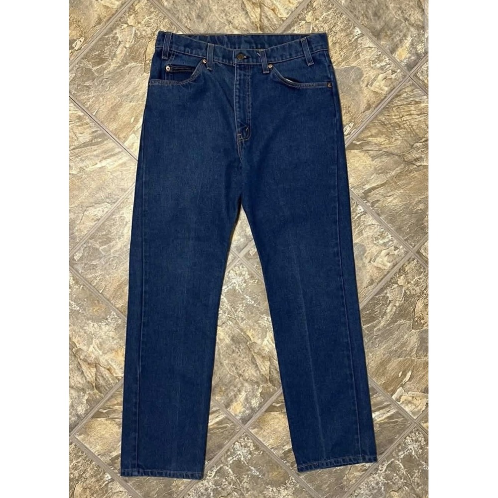 Levi's 20508 Jeans Mens 34x32 Blue Orange Tab Straight Leg Denim Made in USA